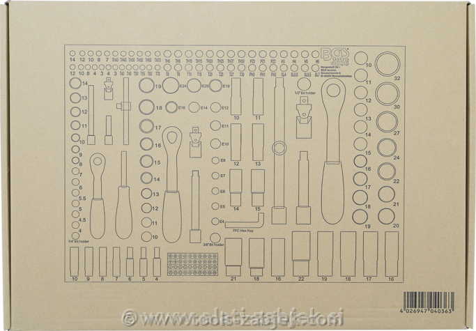 192-piece tool set BGS TECHNIC