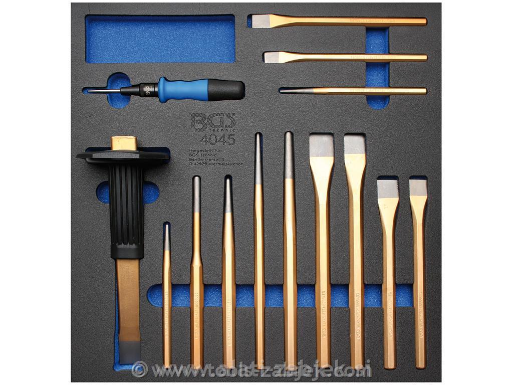 2/3 Pin punch and flat chisel set, 15-piece BGS TECHNIC