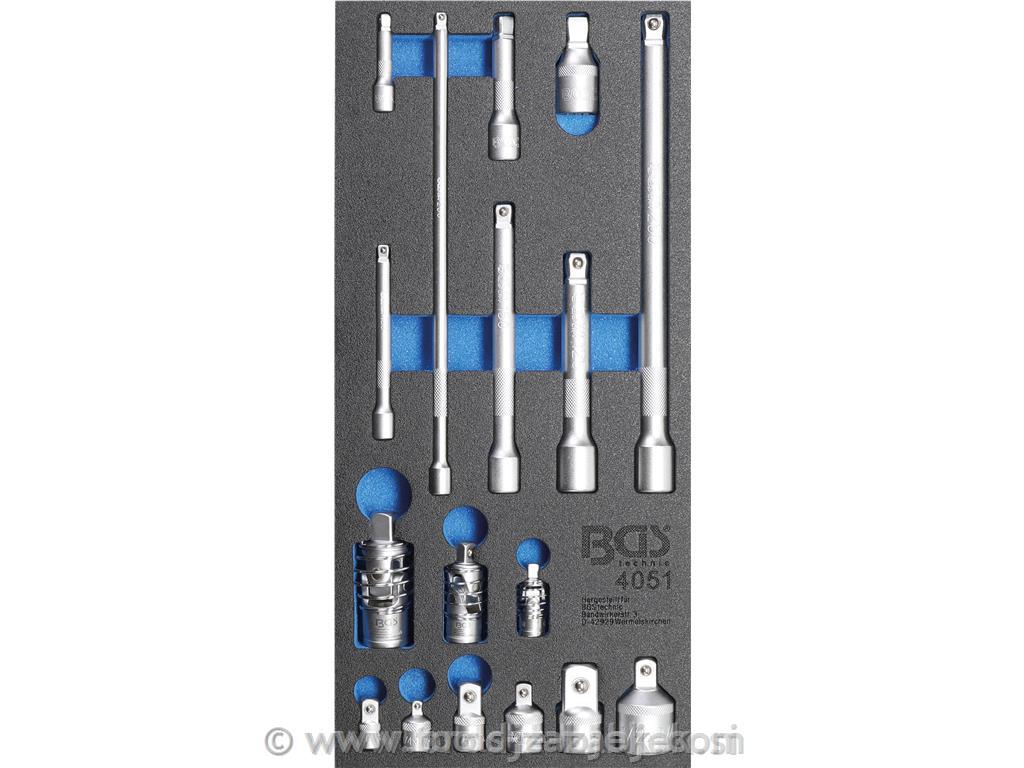 1/3 Garnitura podaljškov in adapterjev, 15-delna BGS TECHNIC