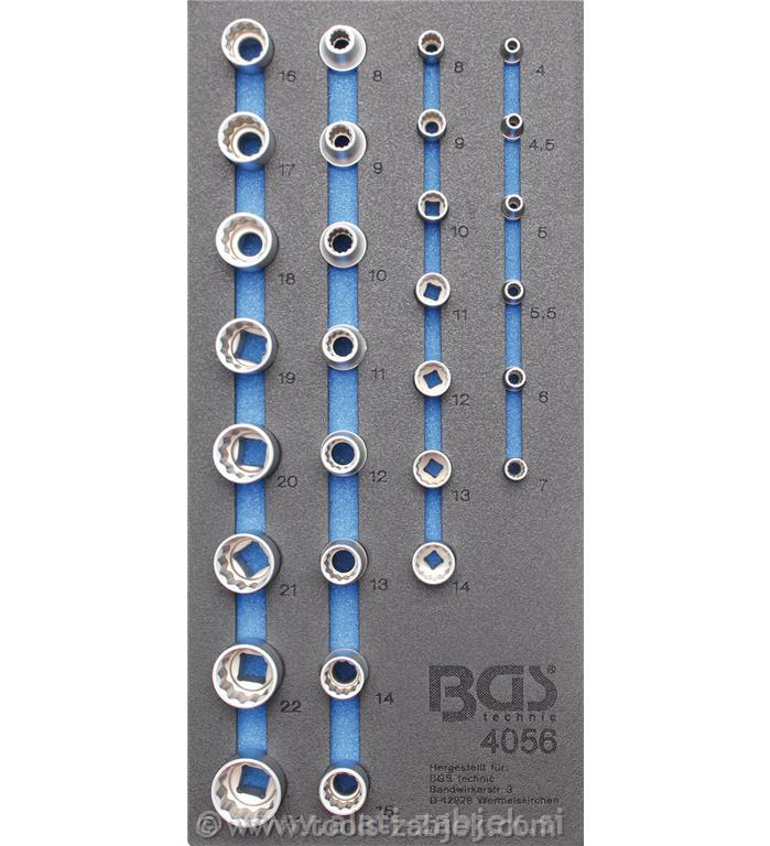 1/3 Garnitura 12-robih nasadnih ključev (1/4" 1/2" ) 29-delna BGS TECHNIC