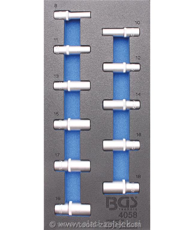 1/3 Socket set (3/8), 11-piece BGS TECHNIC
