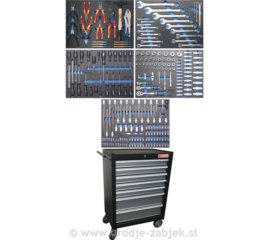 Tool trolley with 243-piece tool set BGS TECHNIC