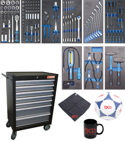 Tool trolley with 120-piece tool set BGS TECHNIC