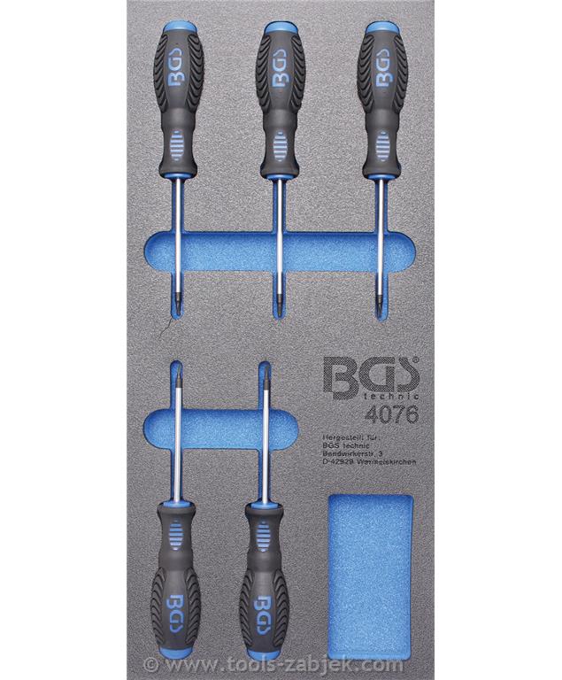 1/3 Set of Torx screwdrivers (T6-T10), 5-piece BGS TECHNIC