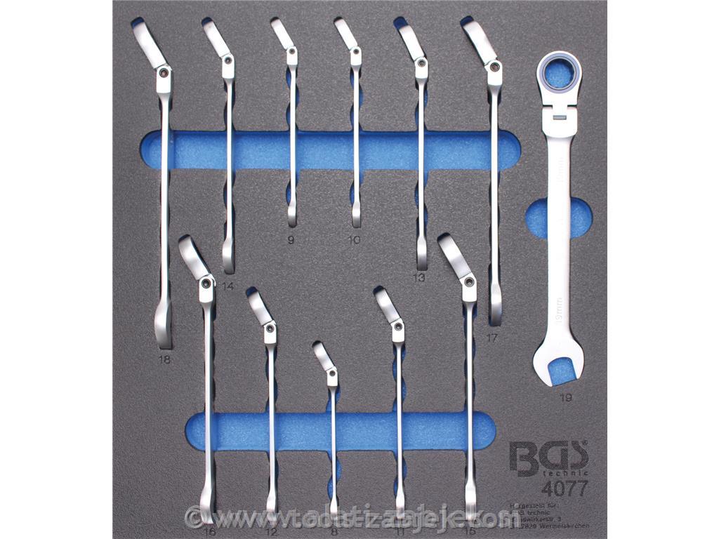 2/3 Ratchet conmbination wrench set, 12-piece BGS TECHNIC