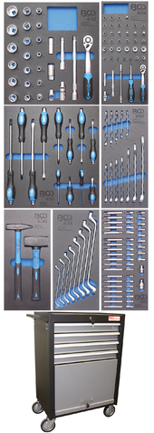 Tool trolley with 151-piece tool set BGS TECHNIC