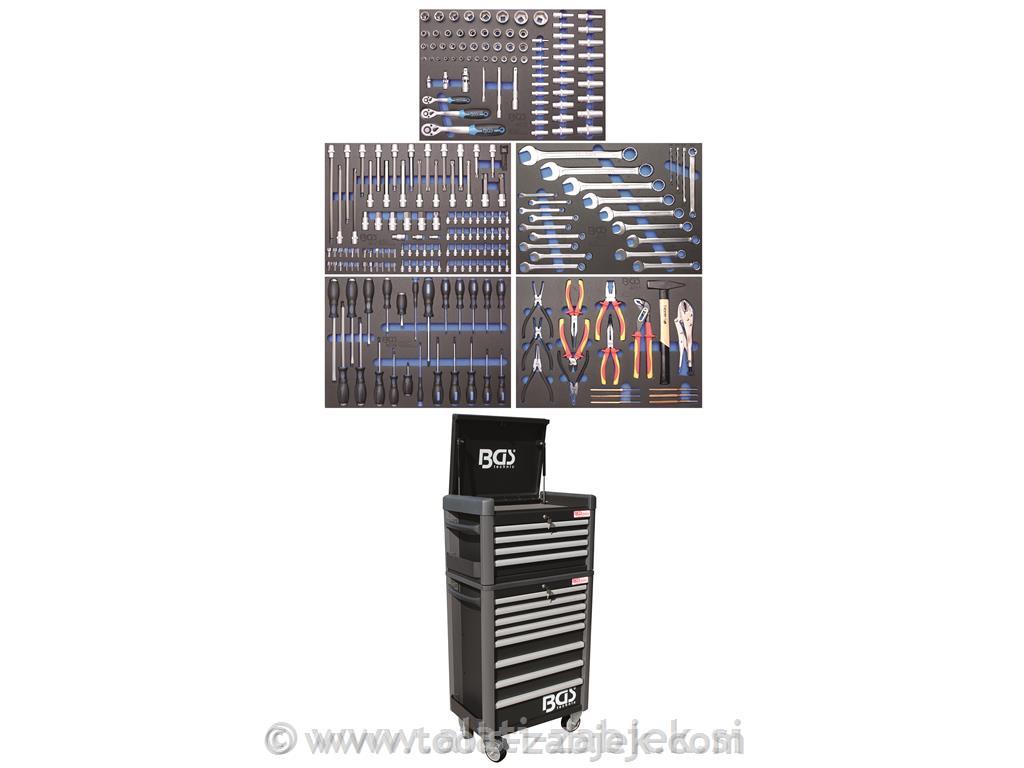 Tool trolley with 243-piece tool set PROMAXI BGS TECHNIC