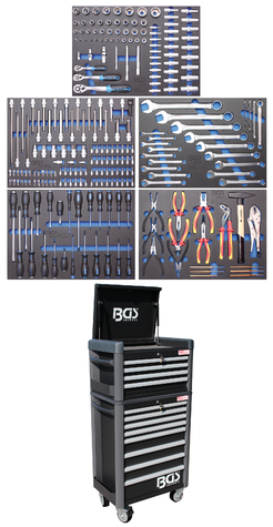Tool trolley with 243-piece tool set PROMAXI BGS TECHNIC