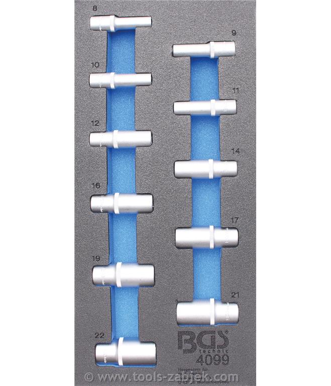 1/3 Socket set, inch sizes (3/8), 11-piece BGS TECHNIC