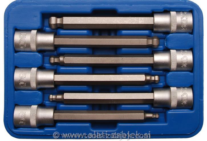 6-piece hex socket set 1/2" 5-12 mm BGS TECHNIC