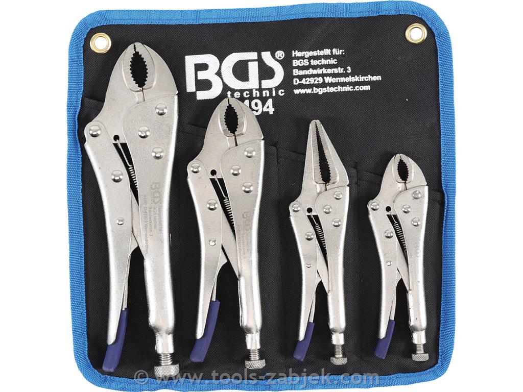 Grip pliers set 125 mm, 150 mm, 180 mm,250 mm BGS TECHNIC