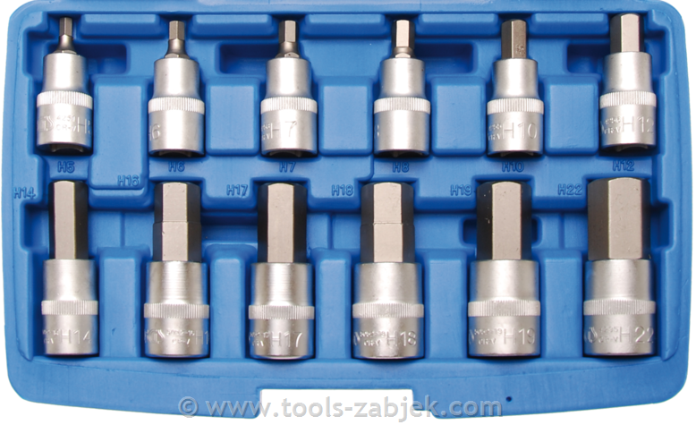 Bit socket set 1/2" 5 - 22 mm BGS TECHNIC