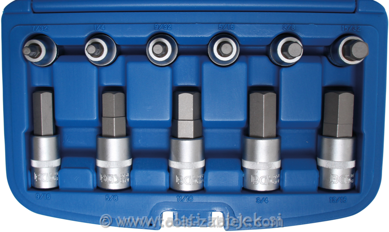 Bit socket set 1/2" BGS TECHNIC