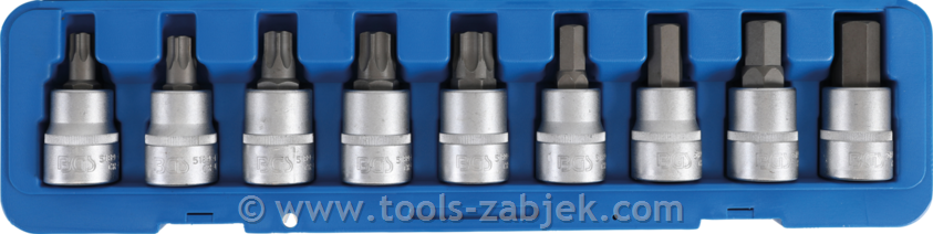 Bit socket set 3/4" T60-T100 BGS TECHNIC