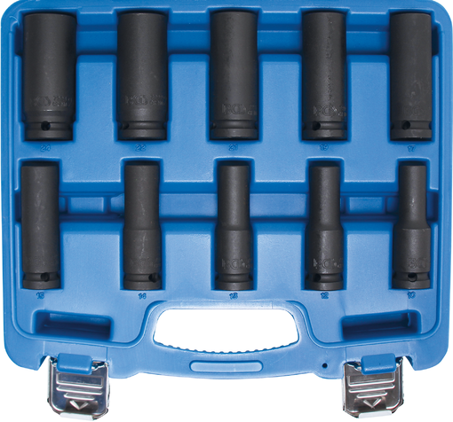 10-piece impact socket set 1/2", 10-24 mm BGS TECHNIC