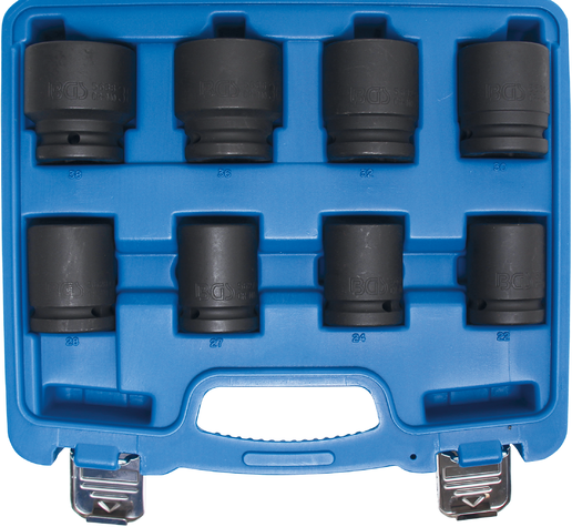 8-piece set of sockets, shallow 3/4" 22- 38 mm BGS TECHNIC
