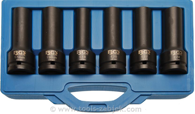 Socket set E-type / 3/4" BGS TECHNIC