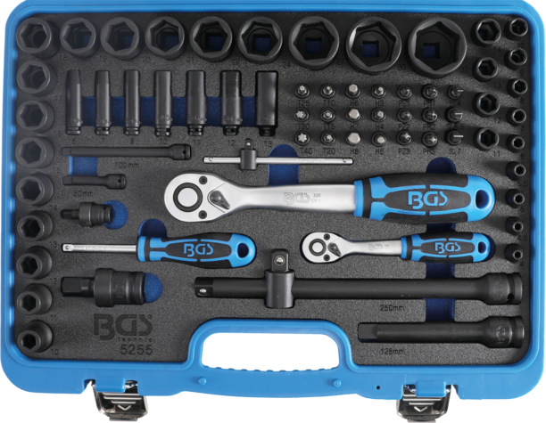69-piece impact socket set with ratchet BGS TECHNIC