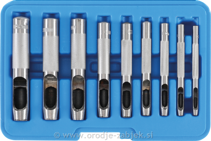 9-piece hole punch set 3-12 mm BGS TECHNIC
