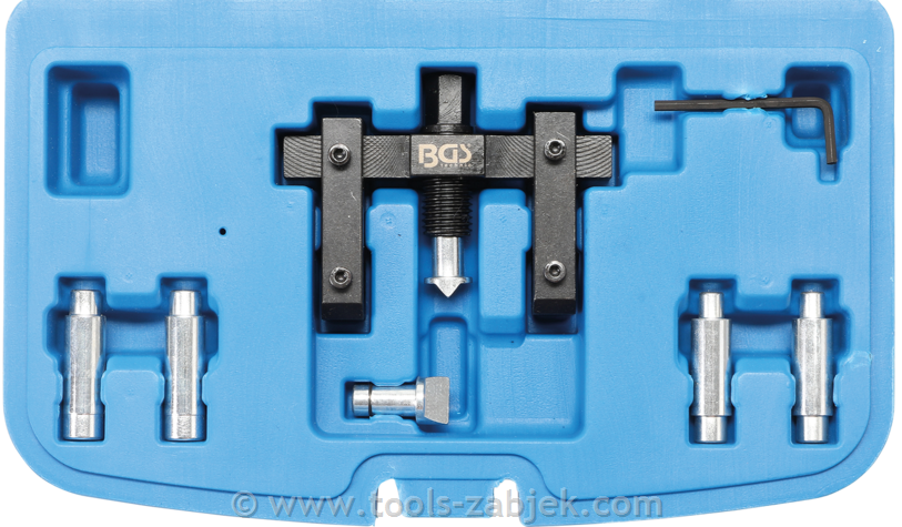 Tool set for spreading shock absorbers and steering parts BGS TECHNIC