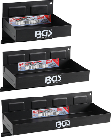 3-piece set of magnetic drawers 150, 210, 310 mm BGS TECHNIC