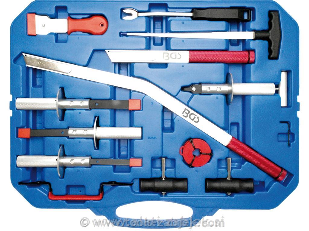 14-piece windscreen removal tool kit BGS TECHNIC