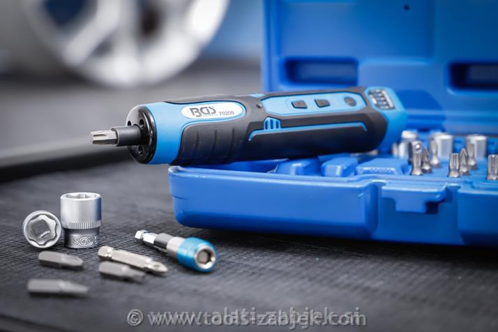 Cordless screwdriver with bits, 41 pcs BGS TECHNIC