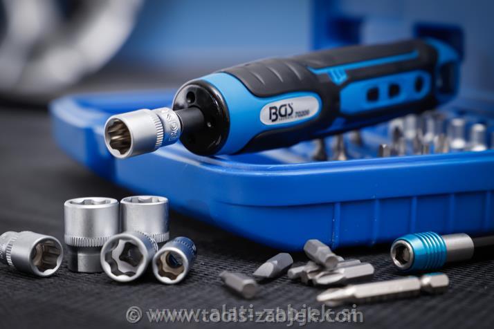 Cordless screwdriver with bits, 41 pcs BGS TECHNIC