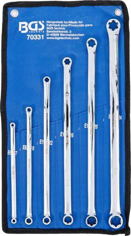 Double Ring Spanner Set with E-Type BGS TECHNIC