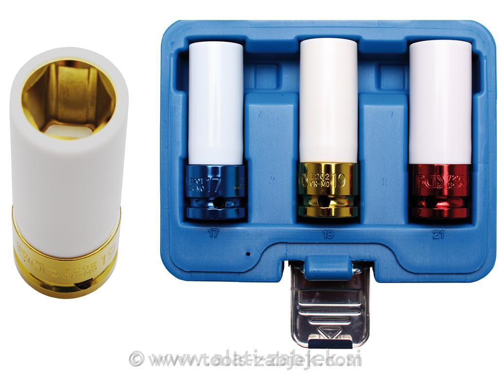 Socket set 1/2" 17 mm, 19 mm, 21 mm BGS TECHNIC