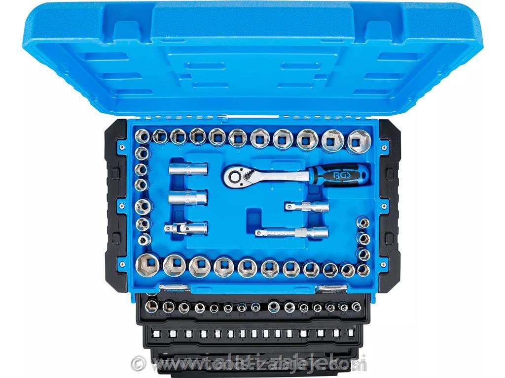 Socket set hexagon metric and inch sizes BGS TECHNIC