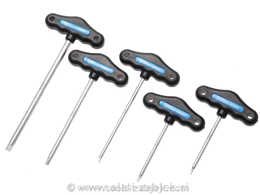 5-piece set of hex wrenches 3x100 - 8x200 BG773 BGS Technic BGS TECHNIC