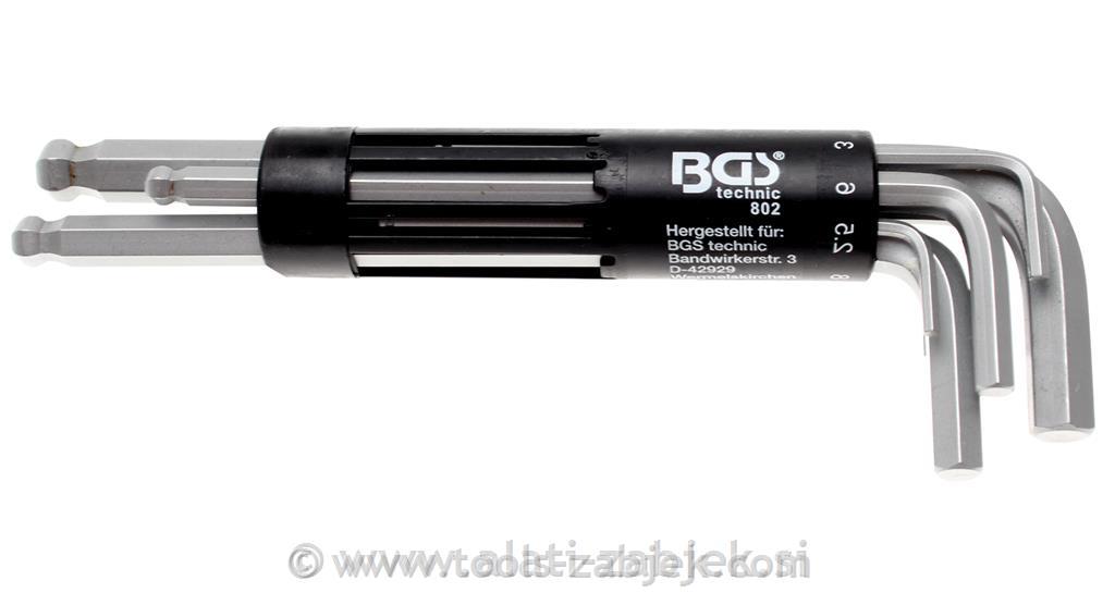 Set of internal hexagon wrenches 2-10 mm BGS TECHNIC