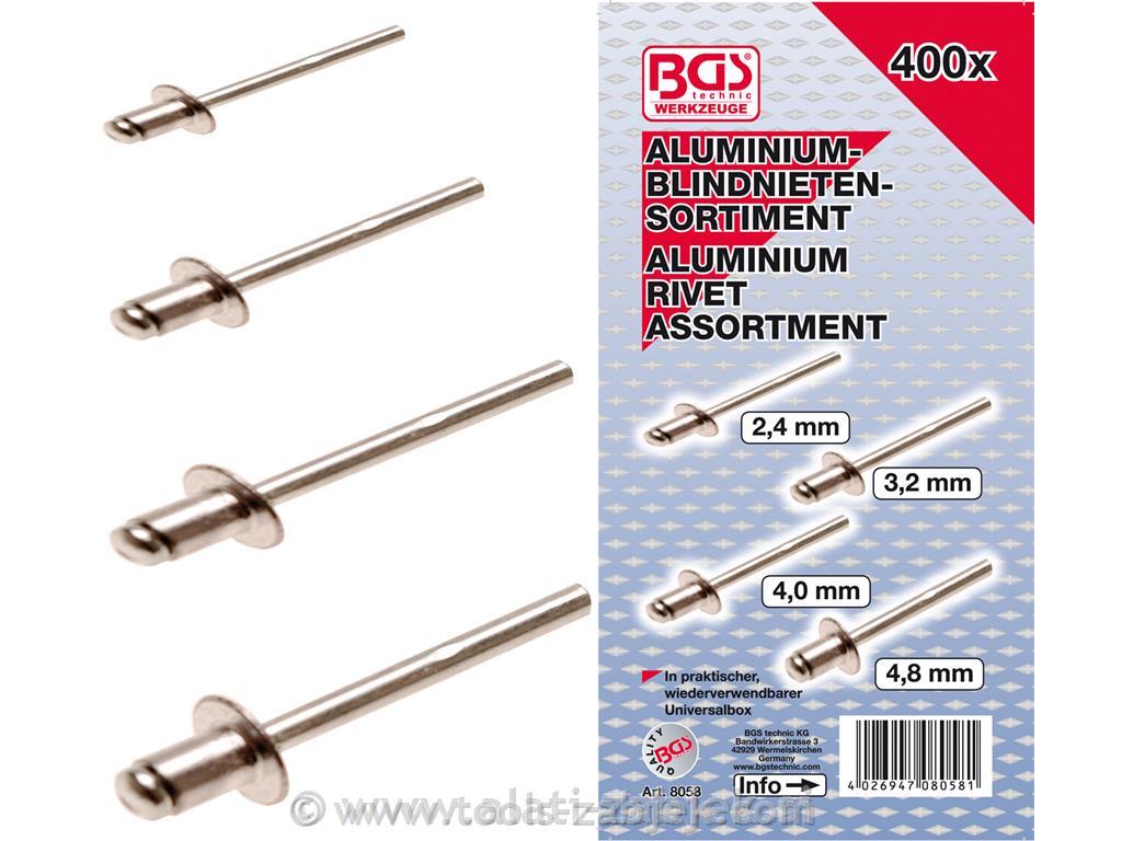 Aluminum rivets set BGS TECHNIC