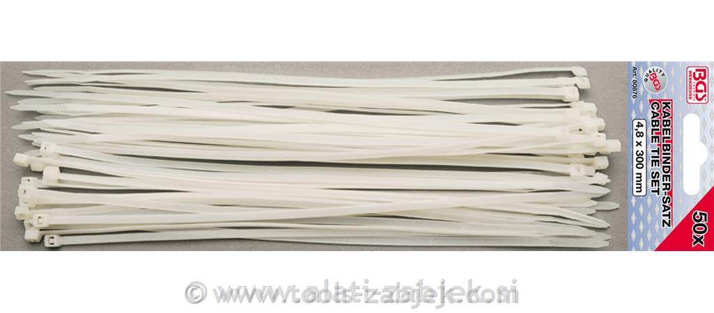 50-piece set of ties 4,8 x 300 mm BGS TECHNIC