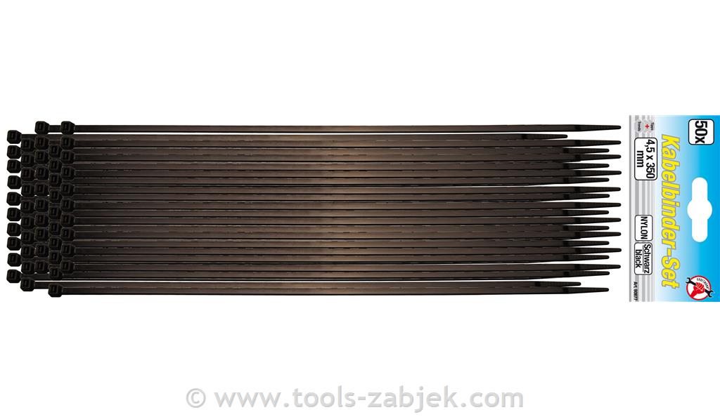 50-piece set of ties 4.5 x 350 mm BGS TECHNIC