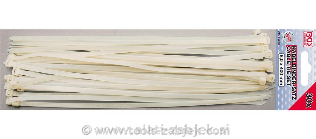 30-piece set of ties 8,0 x 400 mm BGS TECHNIC