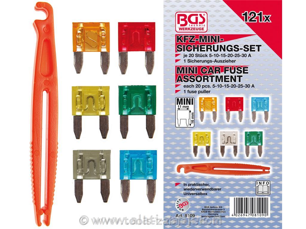 Car mini fuse set BGS TECHNIC