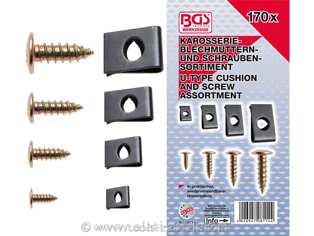 Set of screws and U-Type cushions BGS TECHNIC