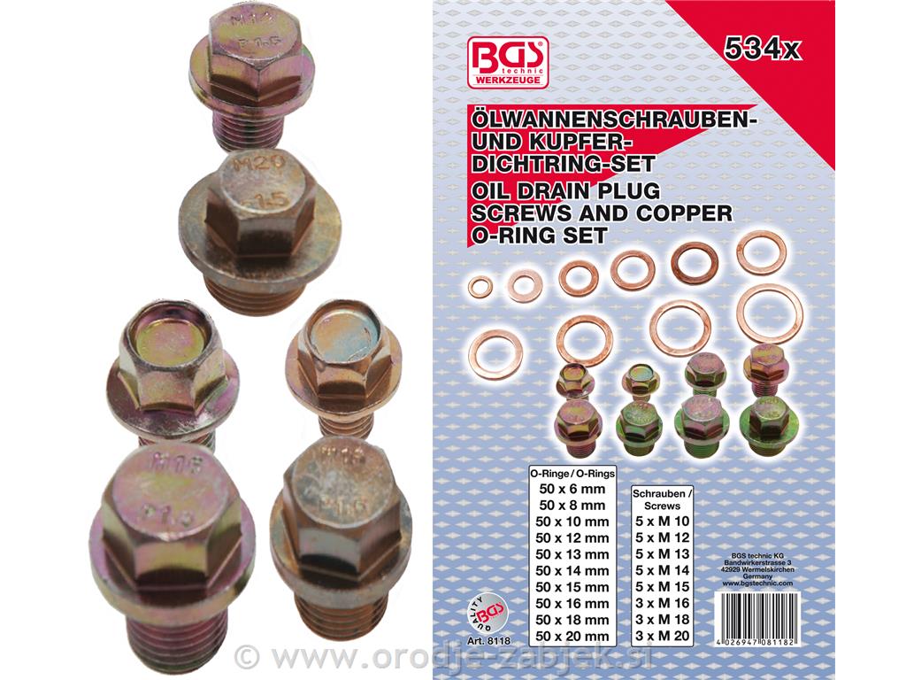 Copper screws and washers BGS TECHNIC