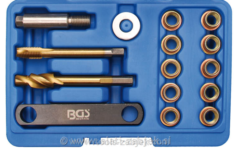 15-piece repair kit for brake threads VAG M12 x 1.5 BGS TECHNIC