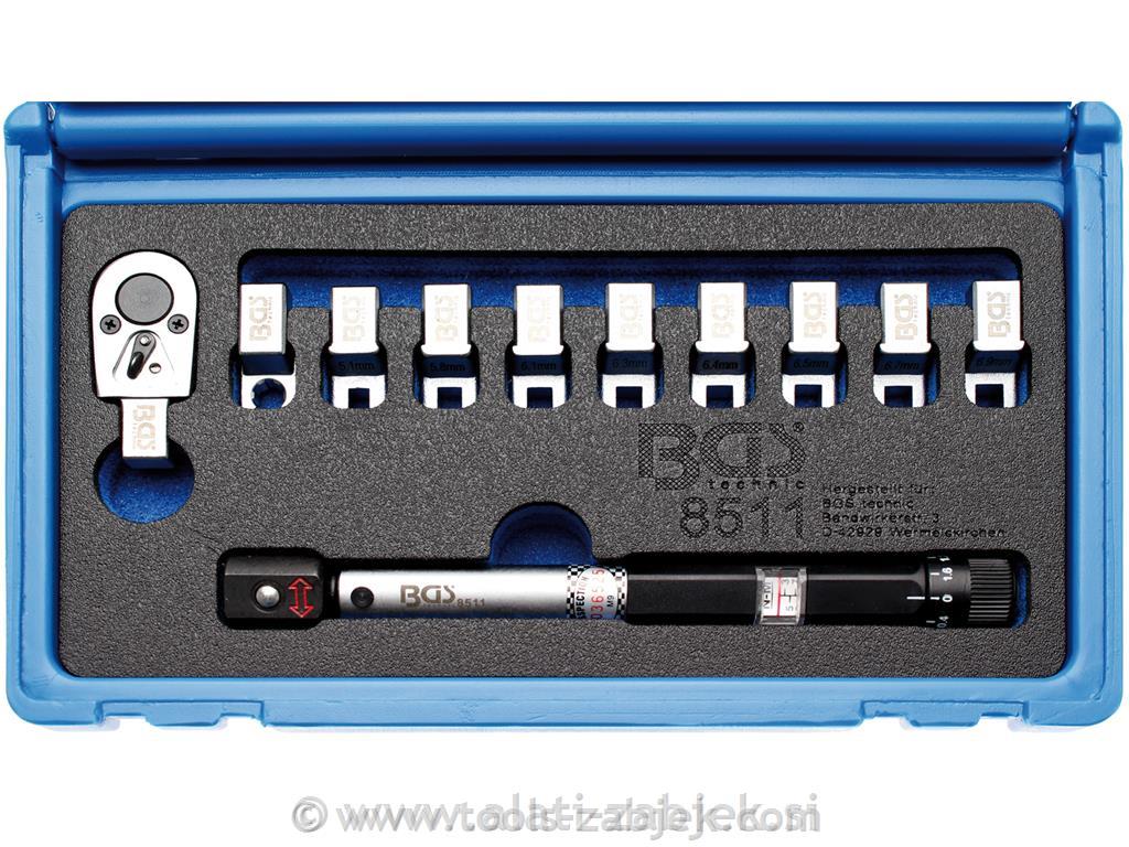 Interchangeable heads for torque wrench1/4" 3 - 15 NM BGS TECHNIC