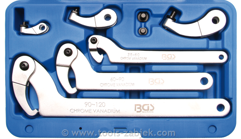 Set of spanners with hook 35 - 120 mm BGS TECHNIC
