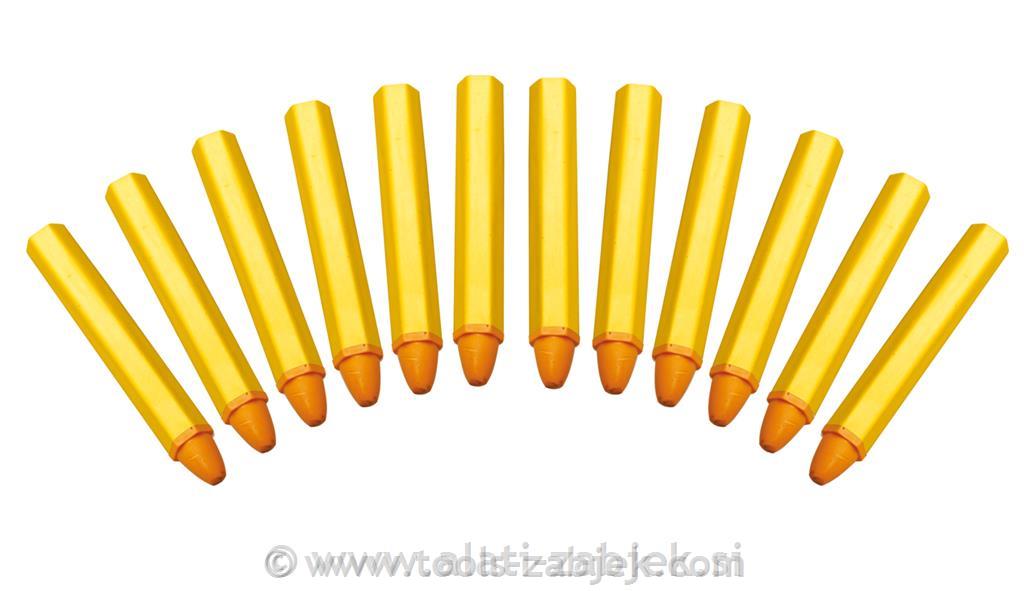 12-delni set rumenih označevalnih kred BG 8823 BGS TECHNIC