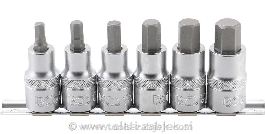 6-point bit socket set 1/2" BGS TECHNIC