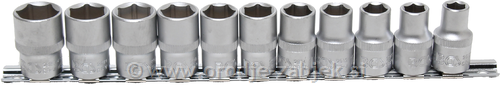 11-piece set of sockets 1/2“ 10-21 mm BGS TECHNIC