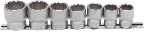 7-piece set of 12-point socketes 1/2'' 20-32 mm BGS TECHNIC