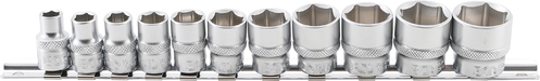 11-piece socket set, inch sizes 3/8" BGS TECHNIC
