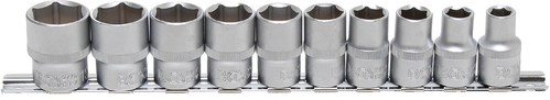 10-piece socket set, inch sizes 1/2" BGS TECHNIC