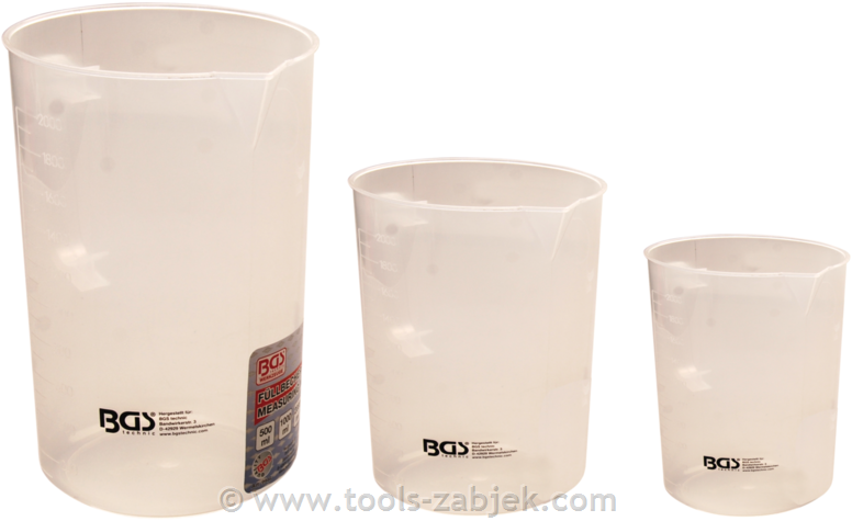 3-piece set of measuring cups 500 - 2000ml BGS TECHNIC
